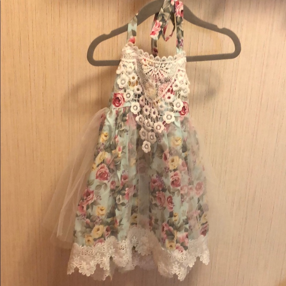 2T/24M spring floral lace dress